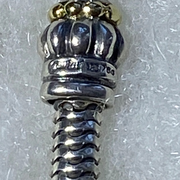 LAGOS Caviar Hematite Convertible Collar Necklace, 925 Silver & 18K Gold - Picture 8 of 14